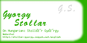 gyorgy stollar business card